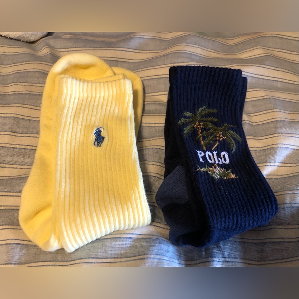 Polo Ralph Lauren Yellow and Navy Socks Set